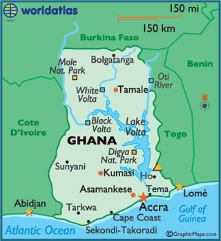 ghana politique carte